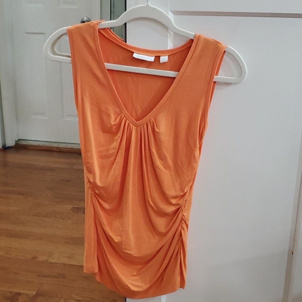 Orange sleeveless top